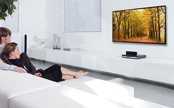 Image of a living room using a Sanus mount.